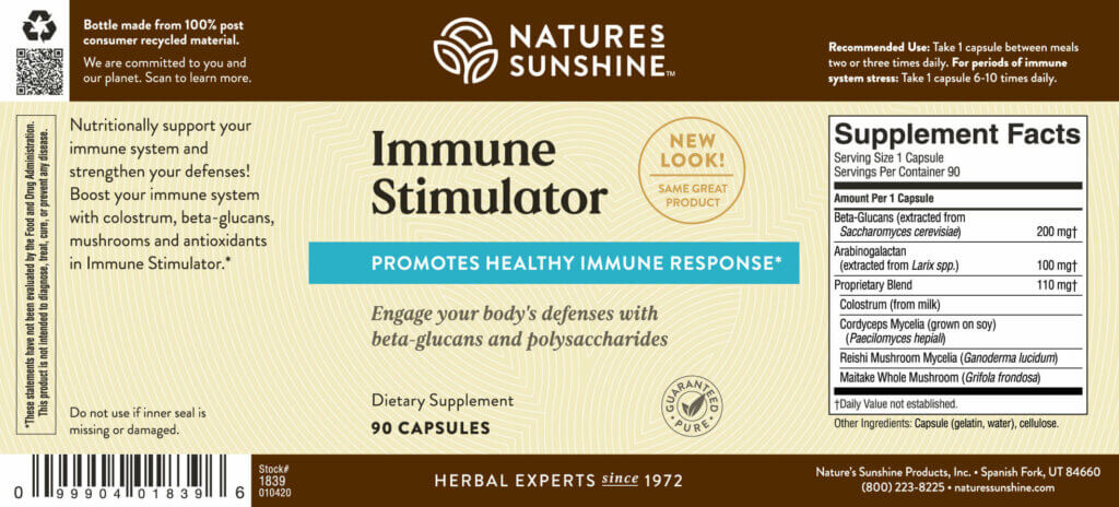 Immune Stimulator Label
